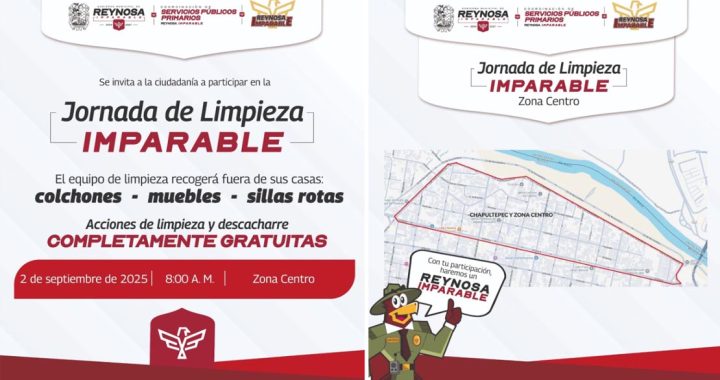 Jornada de Limpieza Imparable en la Zona Centro de Reynosa