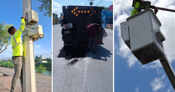 Fortalecen bacheo y alumbrado la seguridad vial en Reynosa