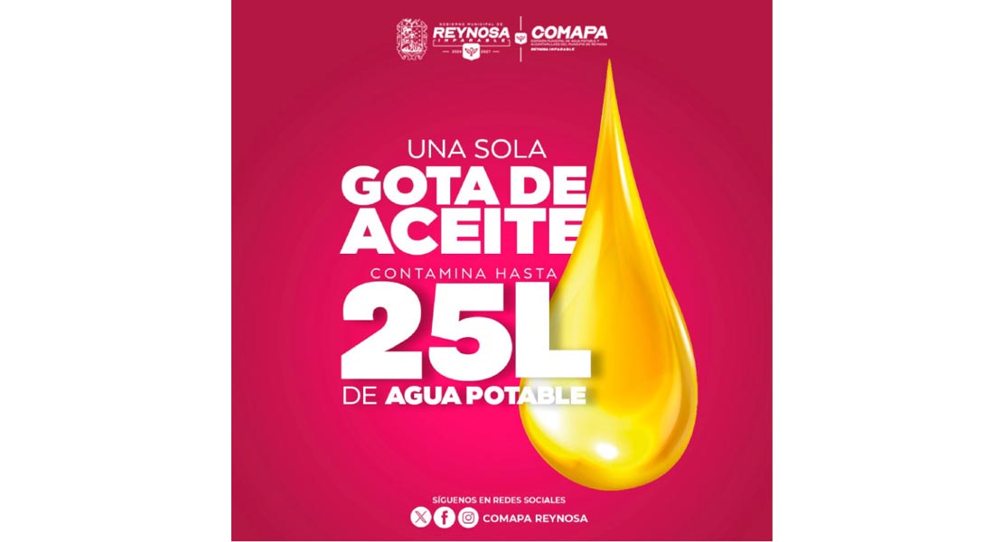 Exhorta COMAPA a evitar arrojar aceite en el drenaje o vía pública