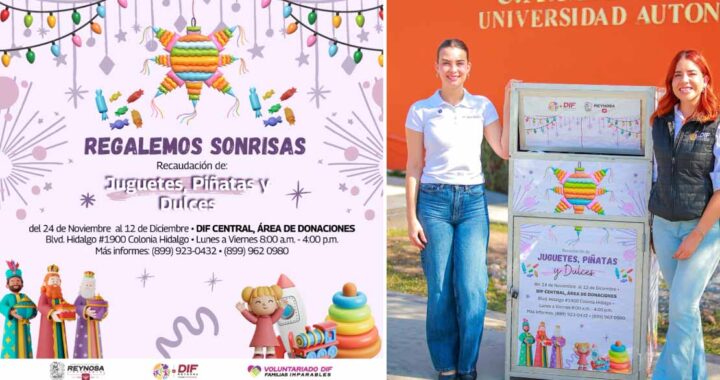 Llama Voluntariado DIF-Reynosa a Regalar Sonrisas para llevar alegría a niñas y niños