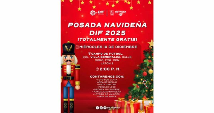 Posada navideña DIF 2025 reunirá a familias de la colonia Villa Esmeralda