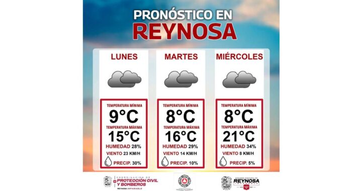 Se espera otro descenso en la temperatura para Reynosa