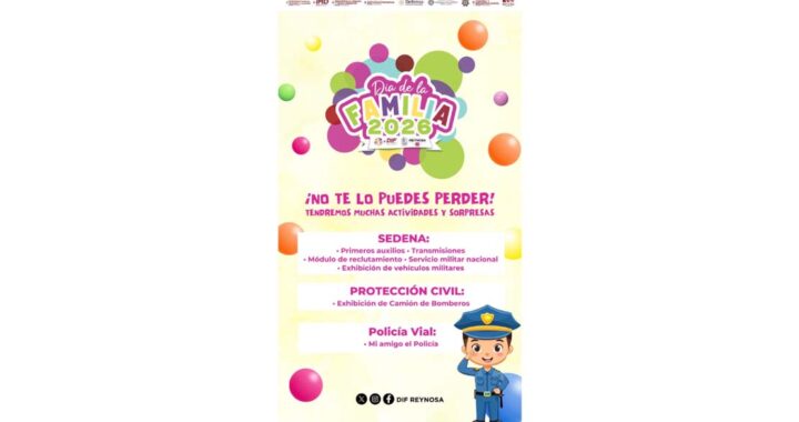 Celebrará DIF-Reynosa el Día de la Familia con evento gratuito