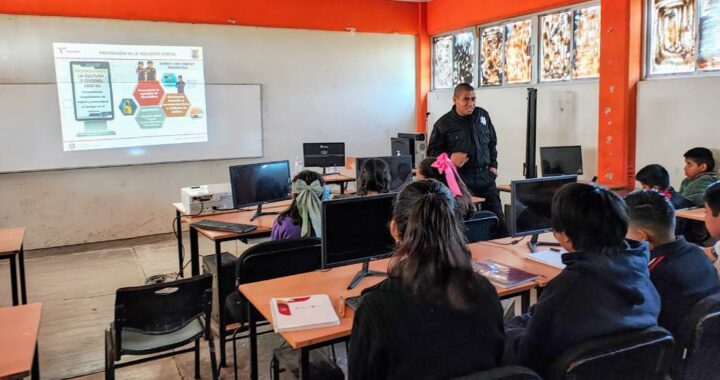Imparte Guardia Estatal Cibernética plática preventiva en secundaria de Altamira