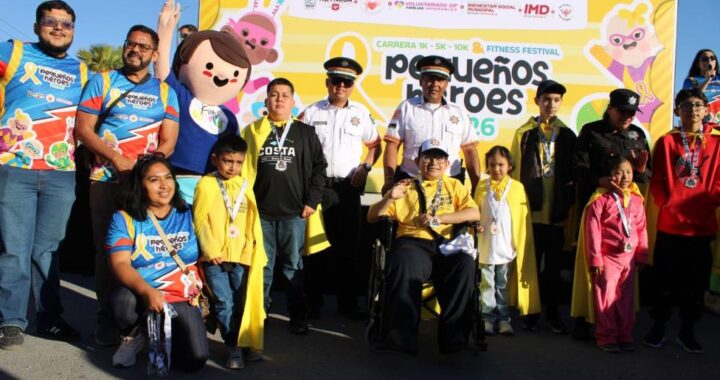 Guardia y Tránsito Estatal conviven con familias reynosenses en Carrera “Pequeños Héroes” 2026
