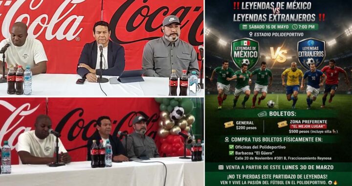 Deleitarán a reynosenses Leyendas del Futbol