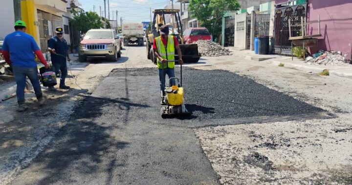 Reparó Gobierno de Reynosa vialidades en tres colonias