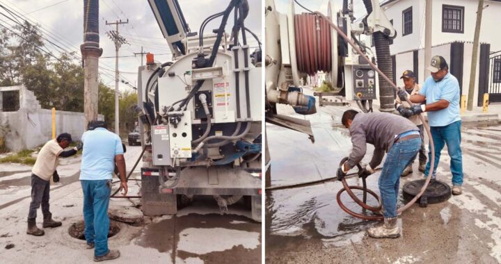 Realizó COMAPA mantenimiento sanitario en la colonia Marte R. Gómez