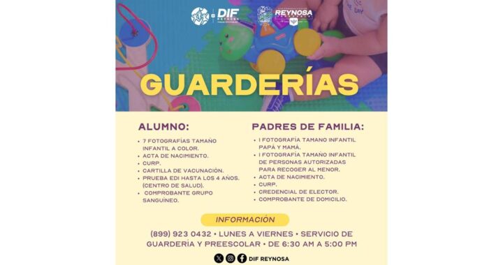 Cuenta DIF-Reynosa con espacios abiertos en guarderías