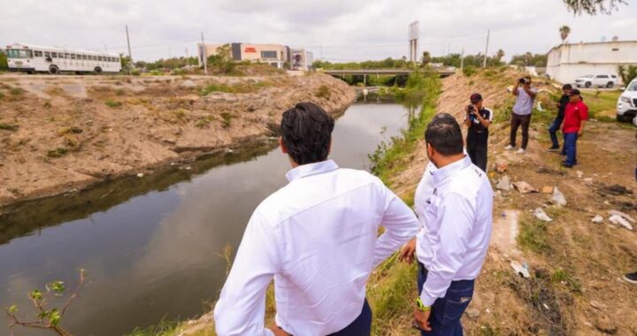 Constató Carlos Peña Ortiz limpieza del dren El Anhelo para prevenir inundaciones
