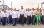 Participó el Alcalde Carlos Peña Ortiz junto al líder de la FTR, Reynaldo Garza Elizondo, en el Desfile Conmemorativo del Día del Trabajo