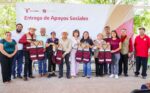 Entrega SEBIEN apoyos sociales en Güémez