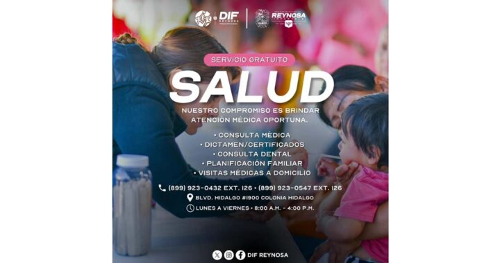 Ofrece DIF-Reynosa consultas médicas gratuitas a la ciudadanía