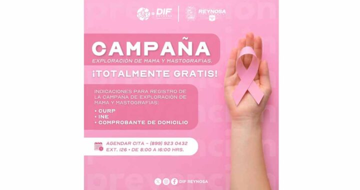 Invita DIF-Reynosa a las mujeres a cuidar su salud con estudios gratuitos de detección oportuna