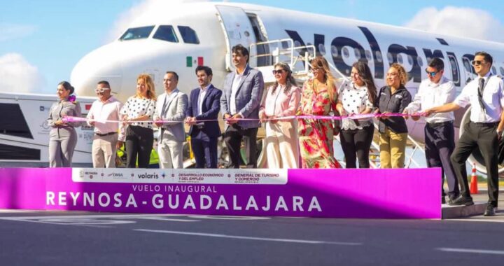 Estrena Reynosa conectividad con Guadalajara: Carlos Peña Ortiz inauguró nueva ruta aérea