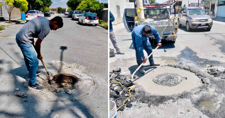 COMAPA de Reynosa fortalece la infraestructura sanitaria con instalación de brocales