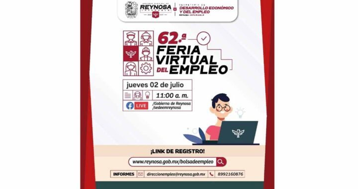 Invita Alcalde Carlos Peña Ortiz a la 62a Feria Virtual del Empleo