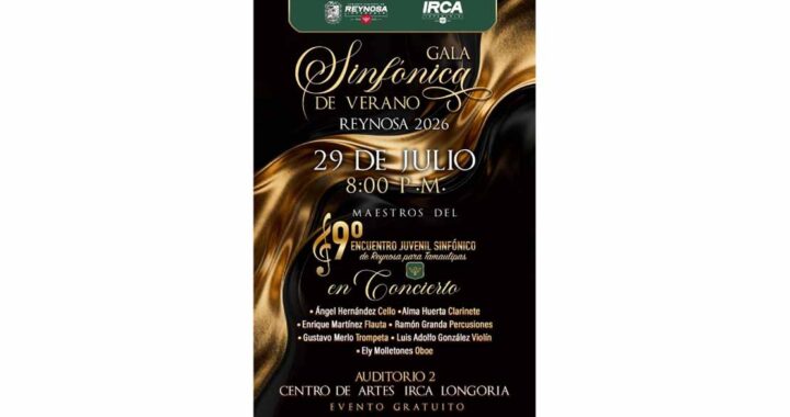 Invita Alcalde Carlos Peña Ortiz a Gala Sinfónica de Verano Reynosa 2026
