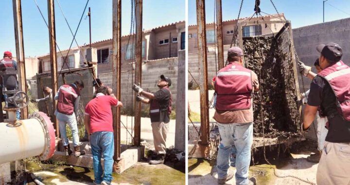 Realizó COMAPA limpieza de canastillas en EBAR No.14 de la colonia Voluntad y Trabajo