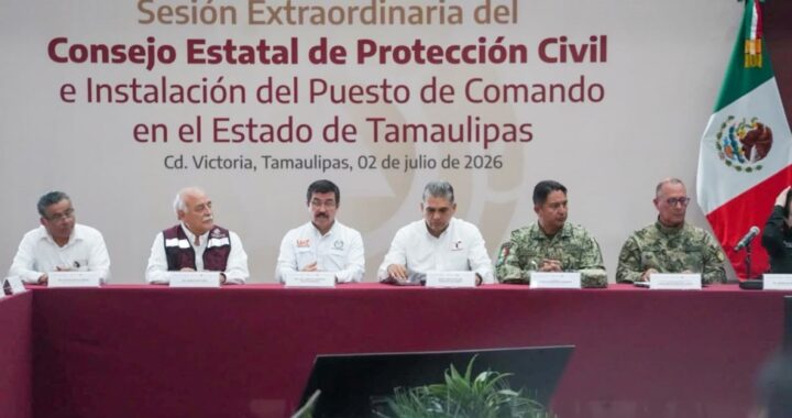 Participa rector de la UAT, Dámaso Anaya, en la instalación del Puesto de Comando Interinstitucional contra Ciclones