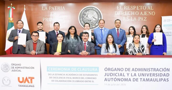 Estudiantes de excelencia de la UAT concluyen estancia en el Órgano de Administración Judicial