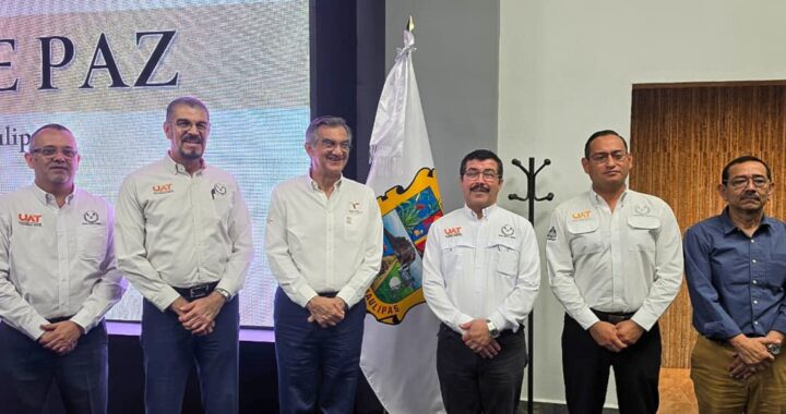 Rector de la UAT presenta avances del Atlas de Riesgos ante el gobernador en la Mesa de Paz