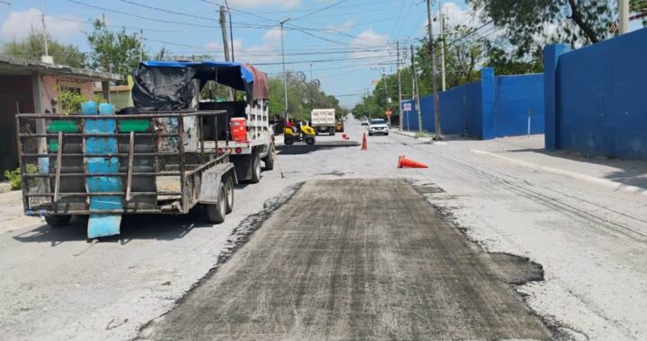 Intensificó Municipio programa de bacheo en cuatro colonias de Reynosa