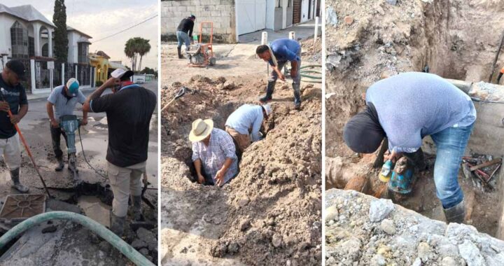 Reparó COMAPA fugas de agua potable en distintos sectores de la ciudad