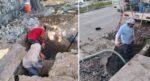 Atendió COMAPA fugas de agua potable en Riberas de Rancho Grande