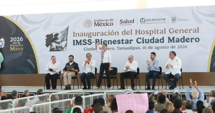 Inaugura Claudia Sheinbaum Hospital General de Ciudad Madero; brindará atención médica para 538 mil personas