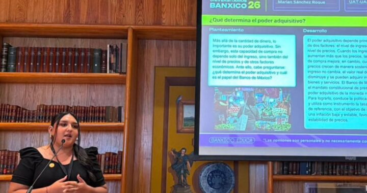 Destaca alumna de la UAT en proyecto de Banxico