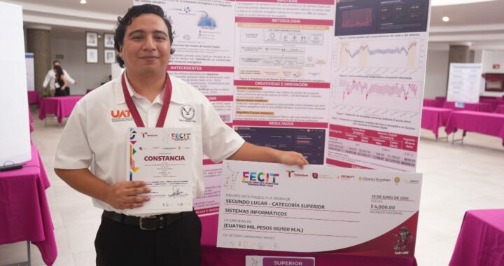 Estudiante de la UAT diseña dispositivo para reducir el consumo eléctrico en edificios