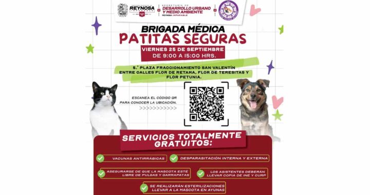 Invita Brigada La Dirección de Control y Bienestar Animal a Patitas Seguras en el Fraccionamiento San Valentín