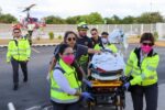 Trasladan a paciente de Matamoros en ambulancia aérea al Hospital Regional de Alta Especialidad