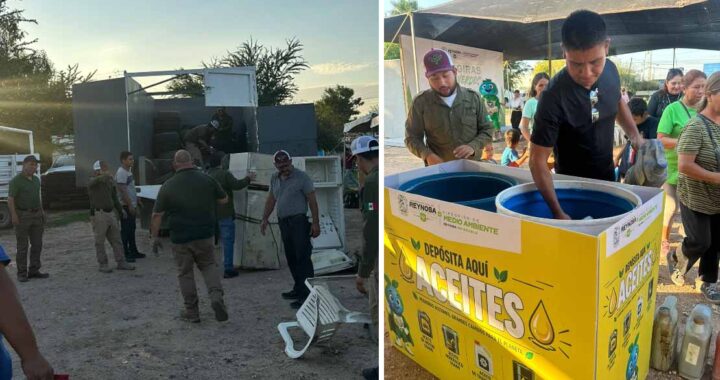 Recolecta Gobierno de Reynosa casi cuatro toneladas de residuos durante las Giras Verdes en Villa Esmeralda